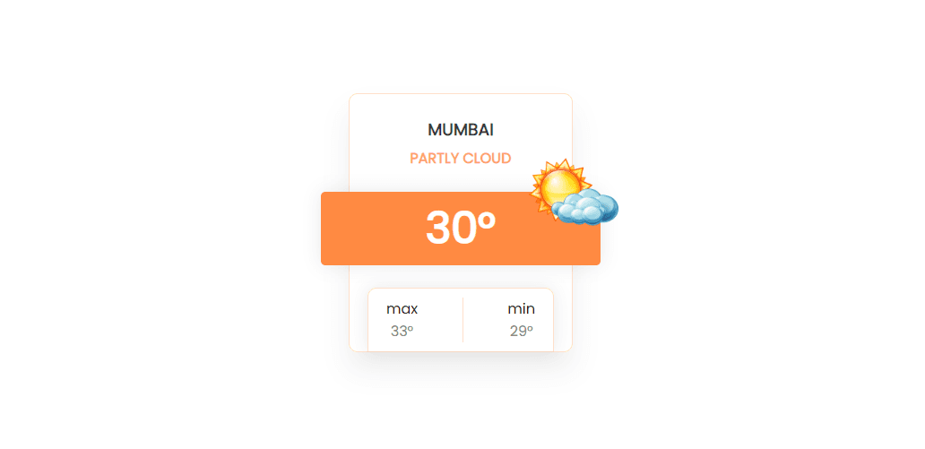 Weather Card UI Design